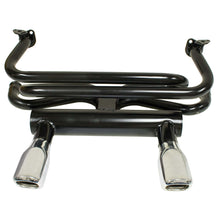 Square-Tip Exhaust, Black w/ Chrome Square Tips Type 1 & Ghia, 1300-1600cc, 66-73