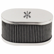 Chrome Air Cleaner WEBER 38-45 DCOE & Dellorto DHLA, 3-1/2" High w/ Gauze (1-Hole Top)