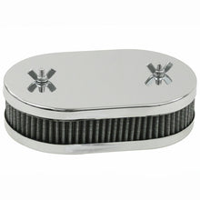 Chrome Air Cleaner WEBER 38-45 DCOE & Dellorto DHLA, 1-3/4" High w/Gauze (2-Hole Top)