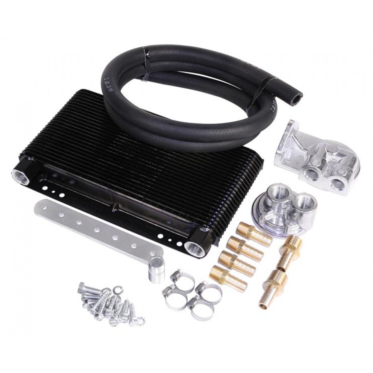 72-Plate Oil Cooler Kit w/Bypass Adapter - AA Performance Products