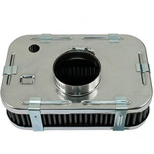 Rectangular Air Cleaner Stock VW Carb, Clamp-on, 2" High w/Gauze, Includes Clamp Replacement Element