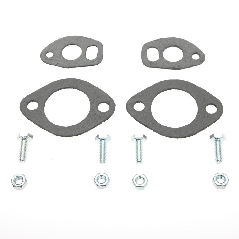 Tri Mil Exhaust, Euro 2-Tip, Heat Risers, Unpainted with Chrome Tips - AA Performance Products