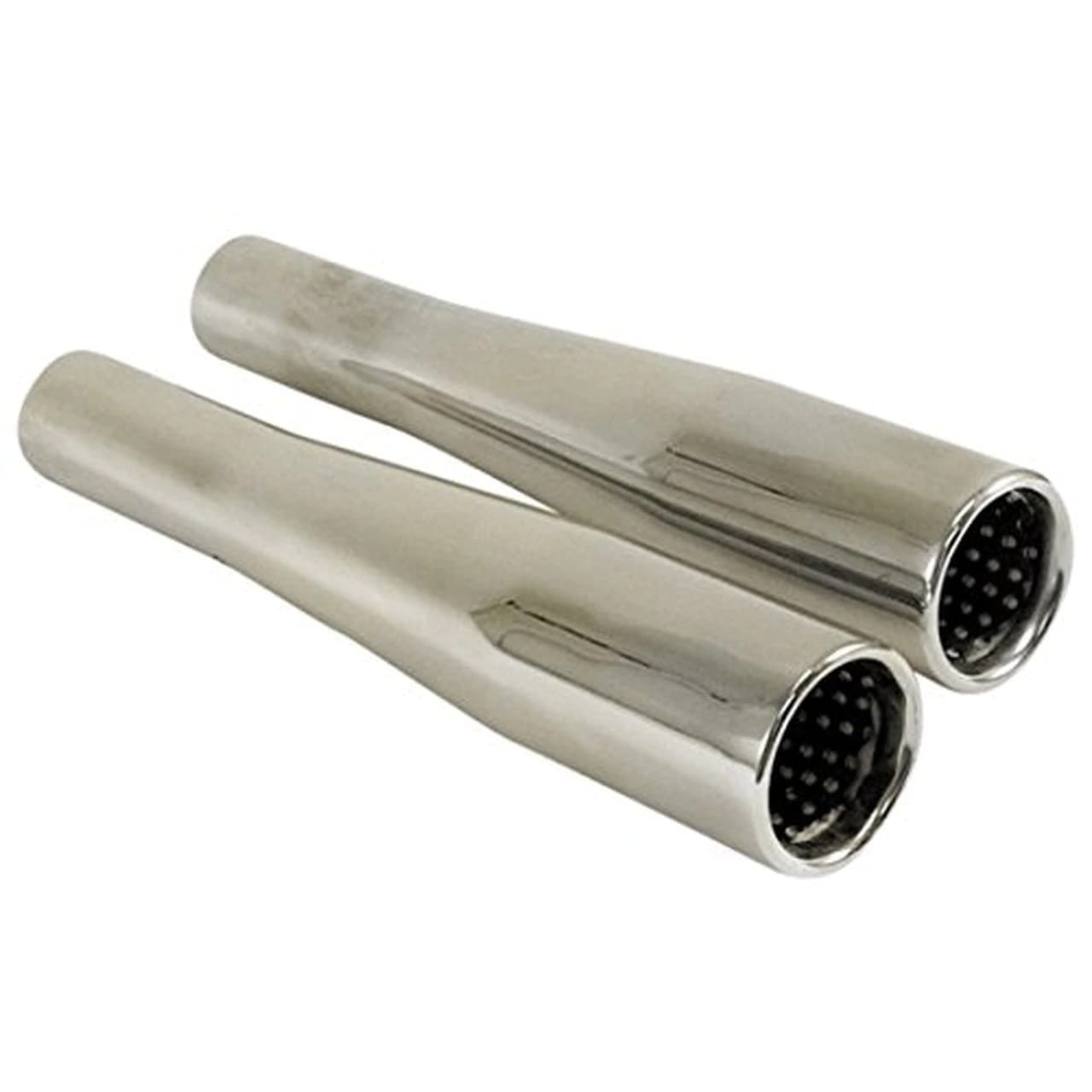 Chrome Tapered/Baffled Tips, Pair